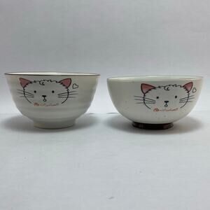 JAPANESE Kitty Ramen/Rice Bowls (Lot of 2)